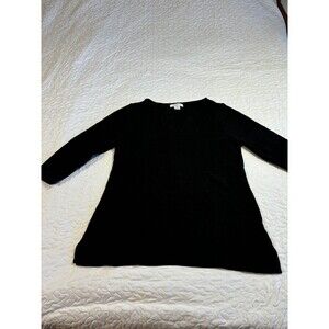 Liz Claiborne Weekend Black long sleeve vneck sweater size medium